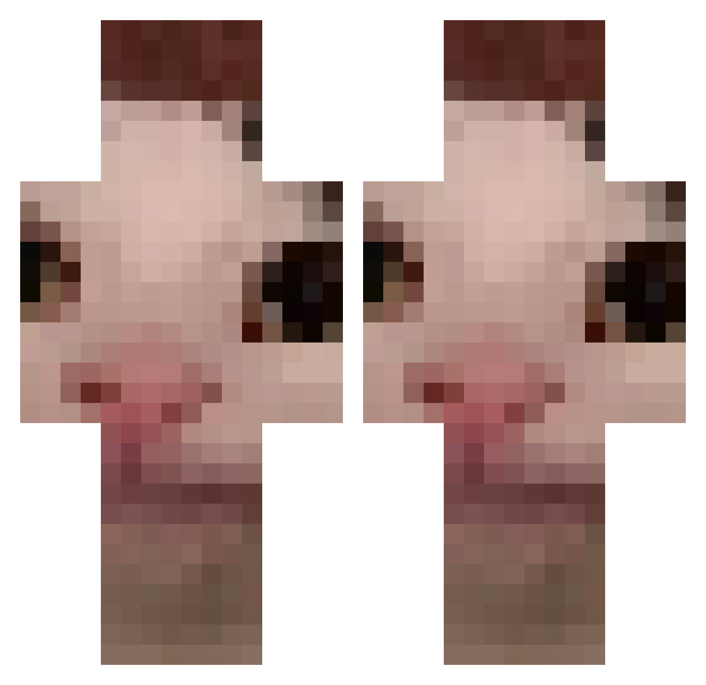 VouFumar1Cigarro Minecraft skin, front and back view