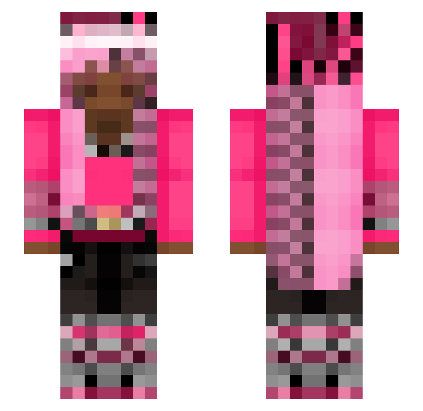 victrlz Minecraft skin, front and back view