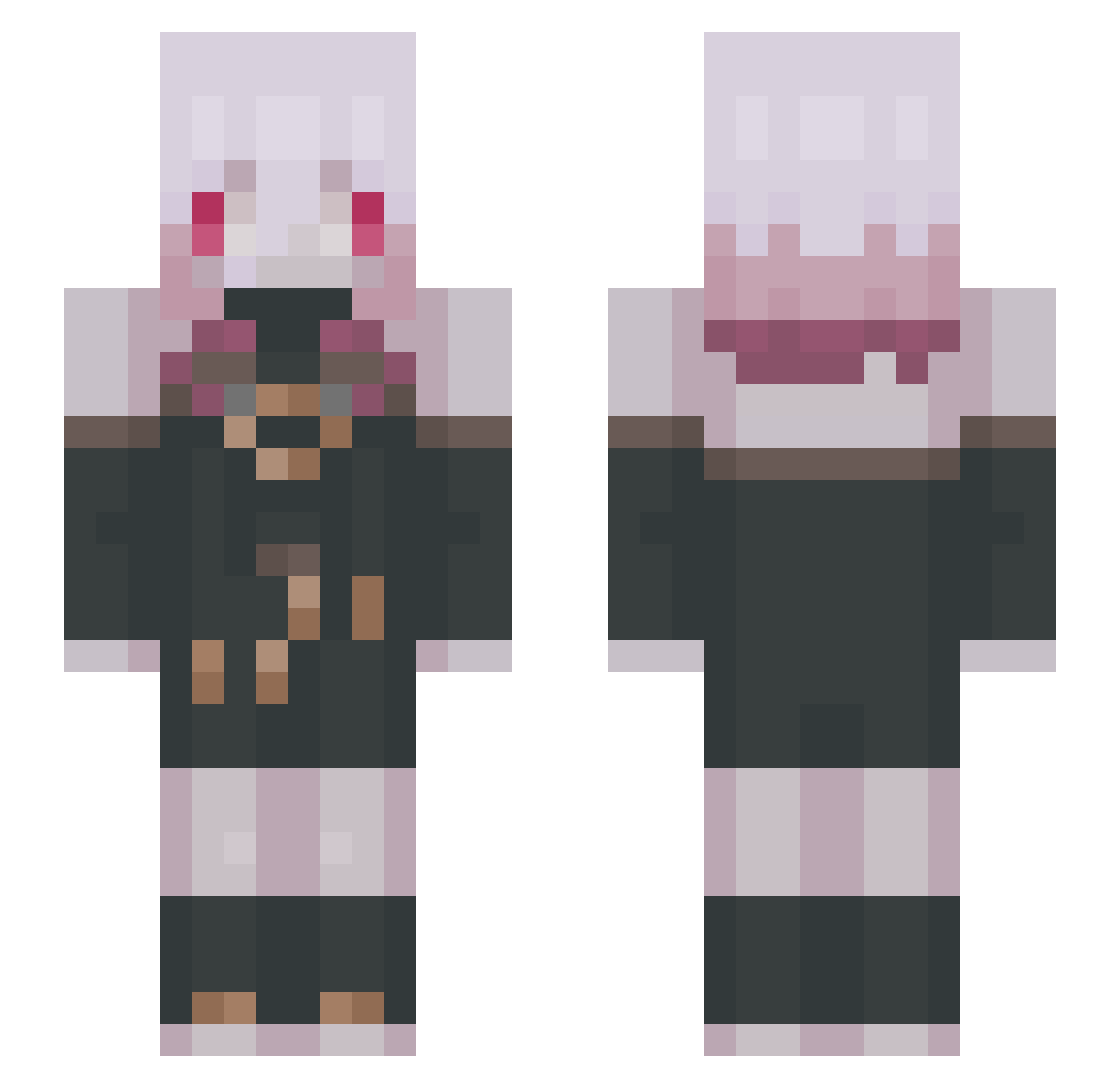 Sapachedemal Minecraft skin, front and back view