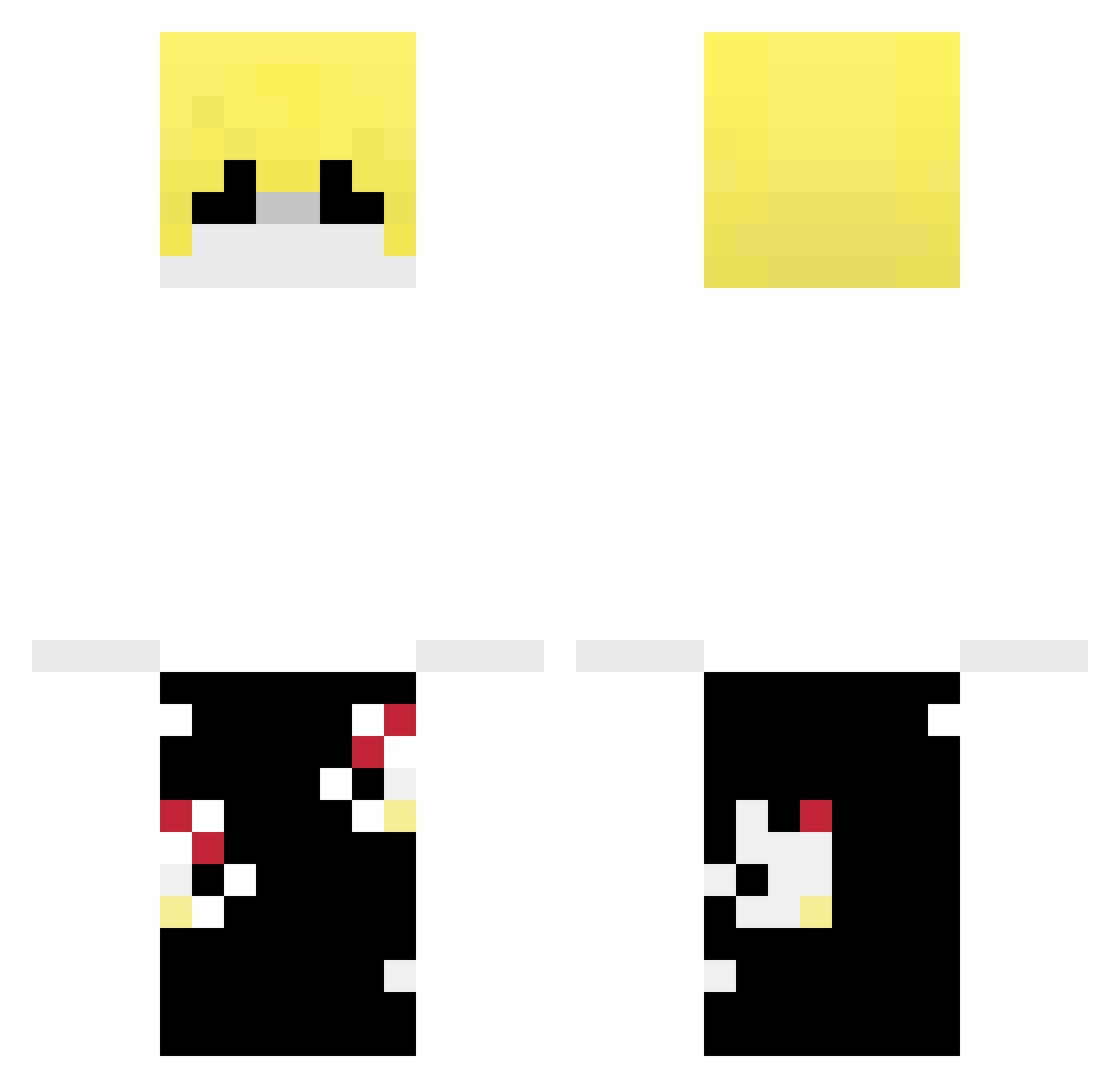 Snappy7002 Minecraft skin, front and back view