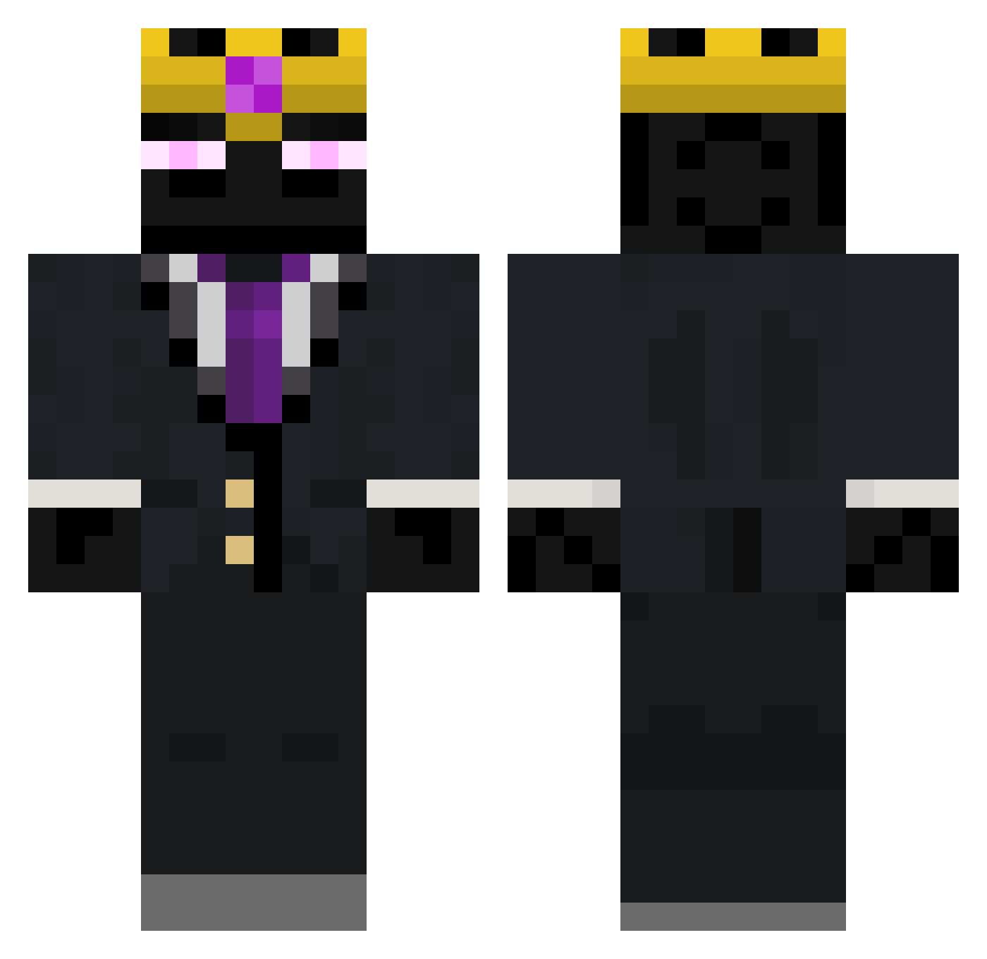 connor_alm Minecraft skin, front and back view