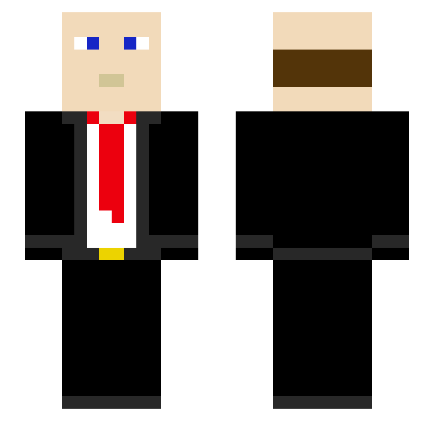 lllDARTHVADERlll Minecraft skin, front and back view