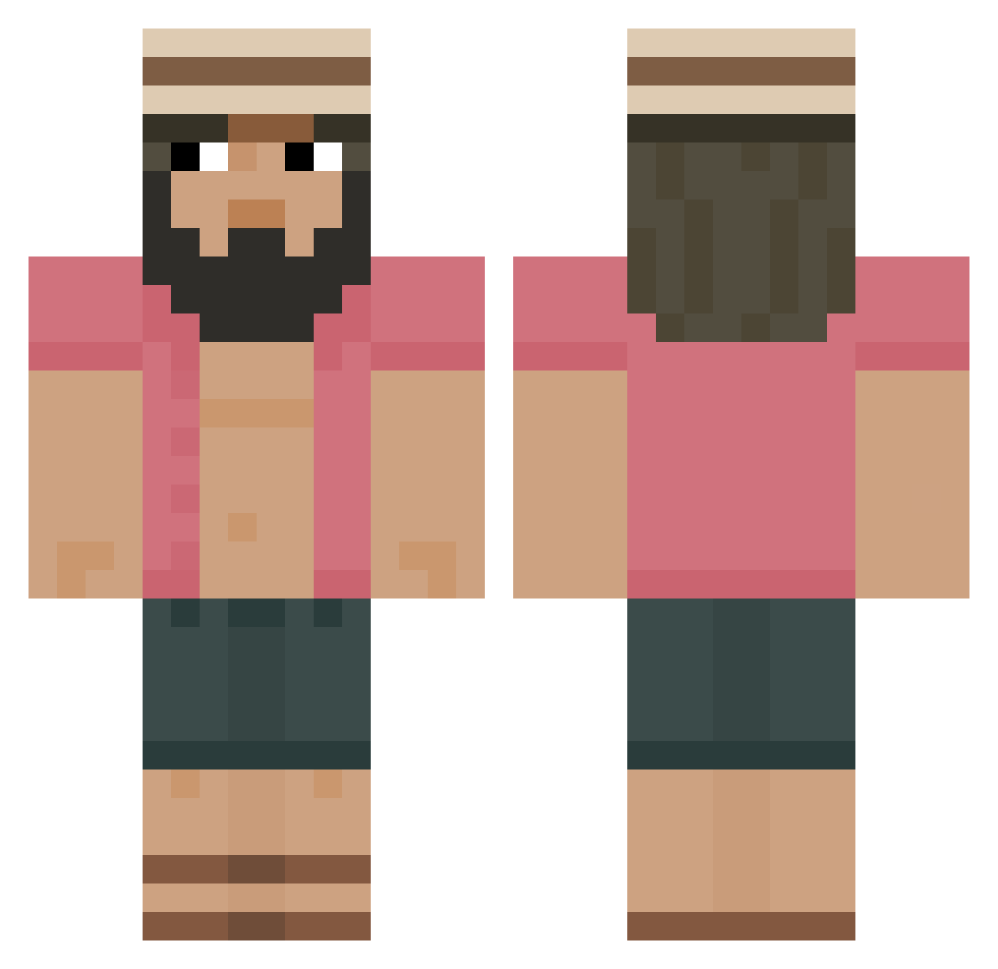 Geo_ Minecraft skin, front and back view