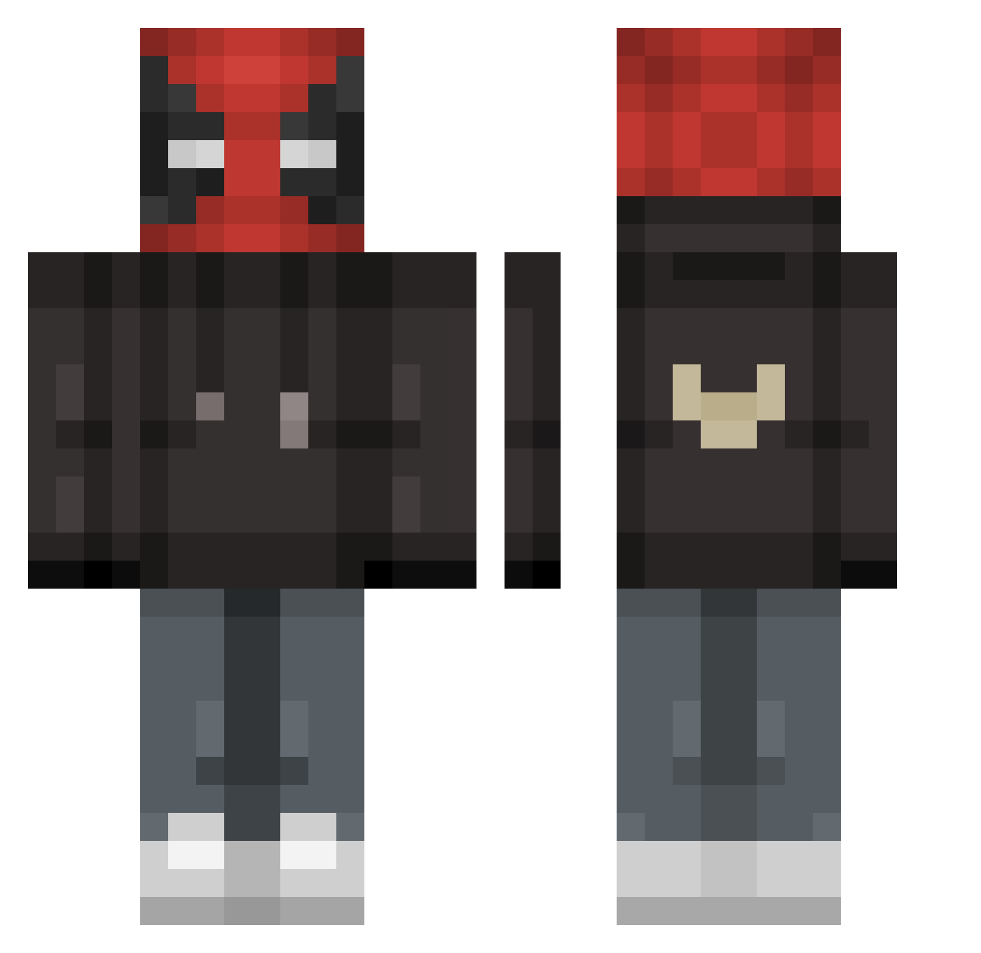 Svennieboy08 Minecraft skin, front and back view