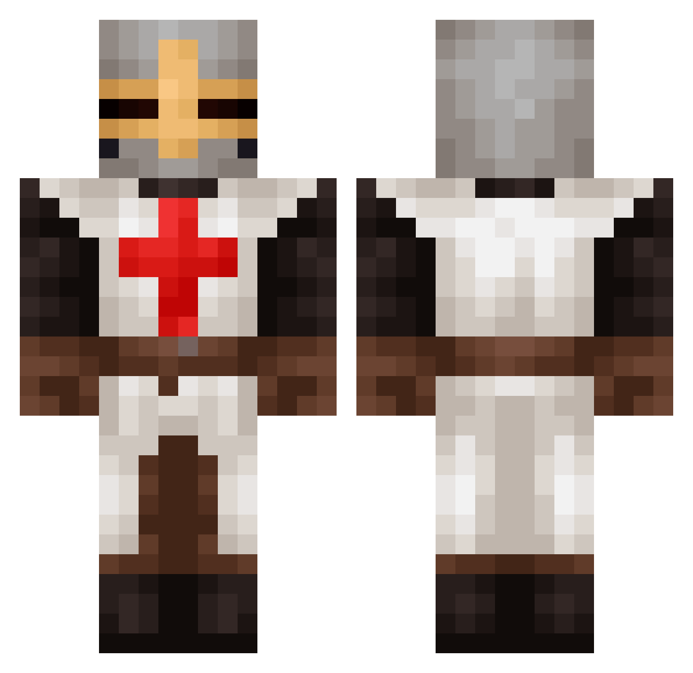 Valadezar Minecraft skin, front and back view