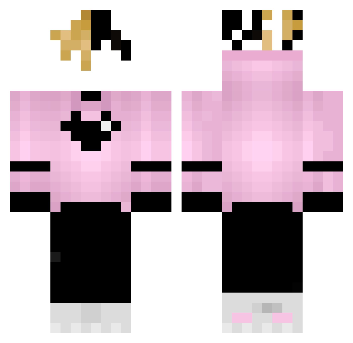 Macho_Alfalfa Minecraft skin, front and back view