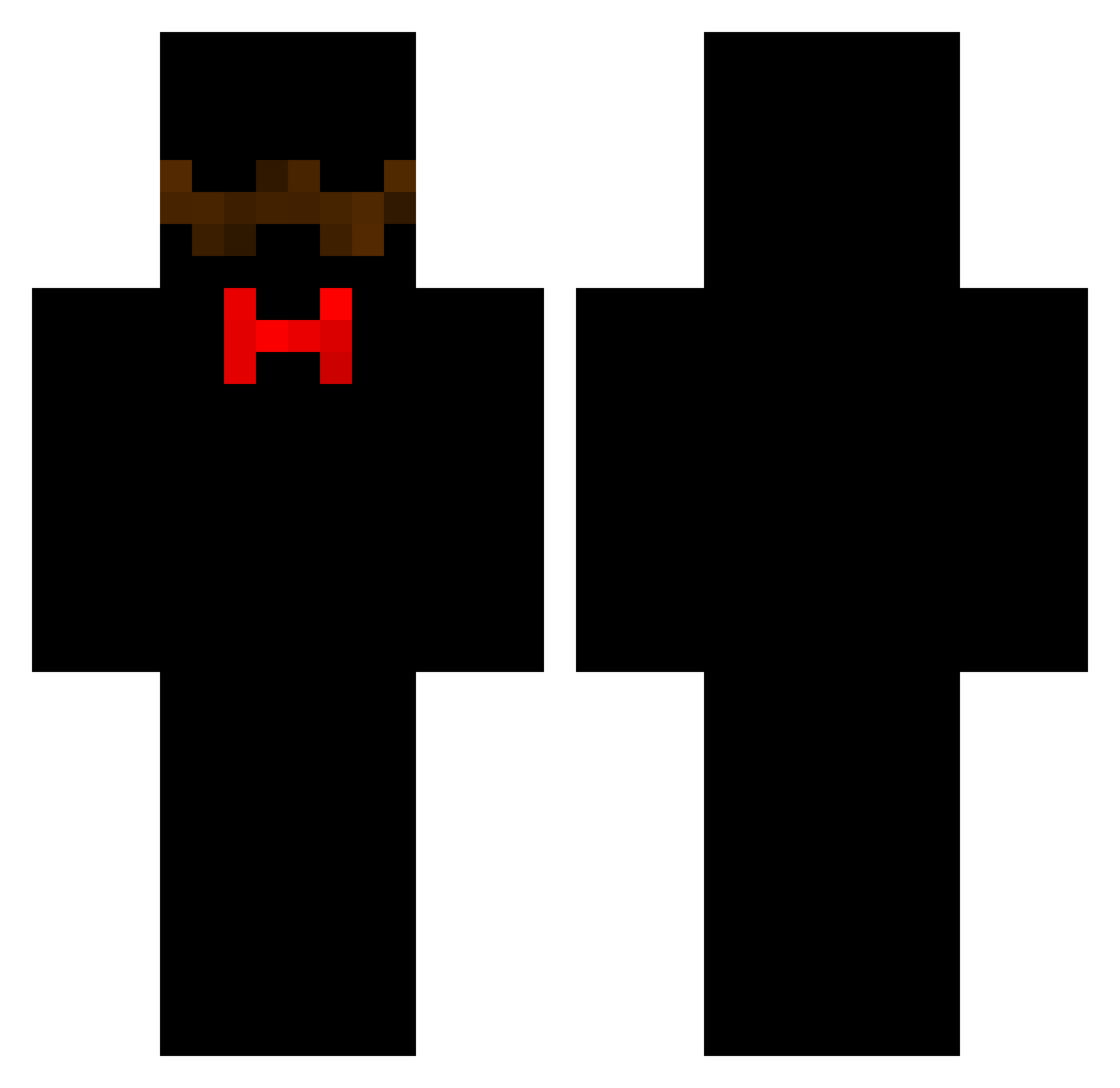 iPoluu Minecraft skin, front and back view