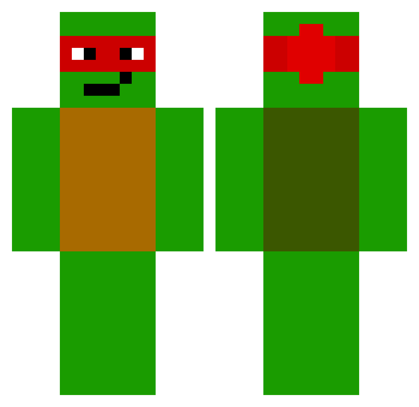 SpiderGirl303 Minecraft skin, front and back view