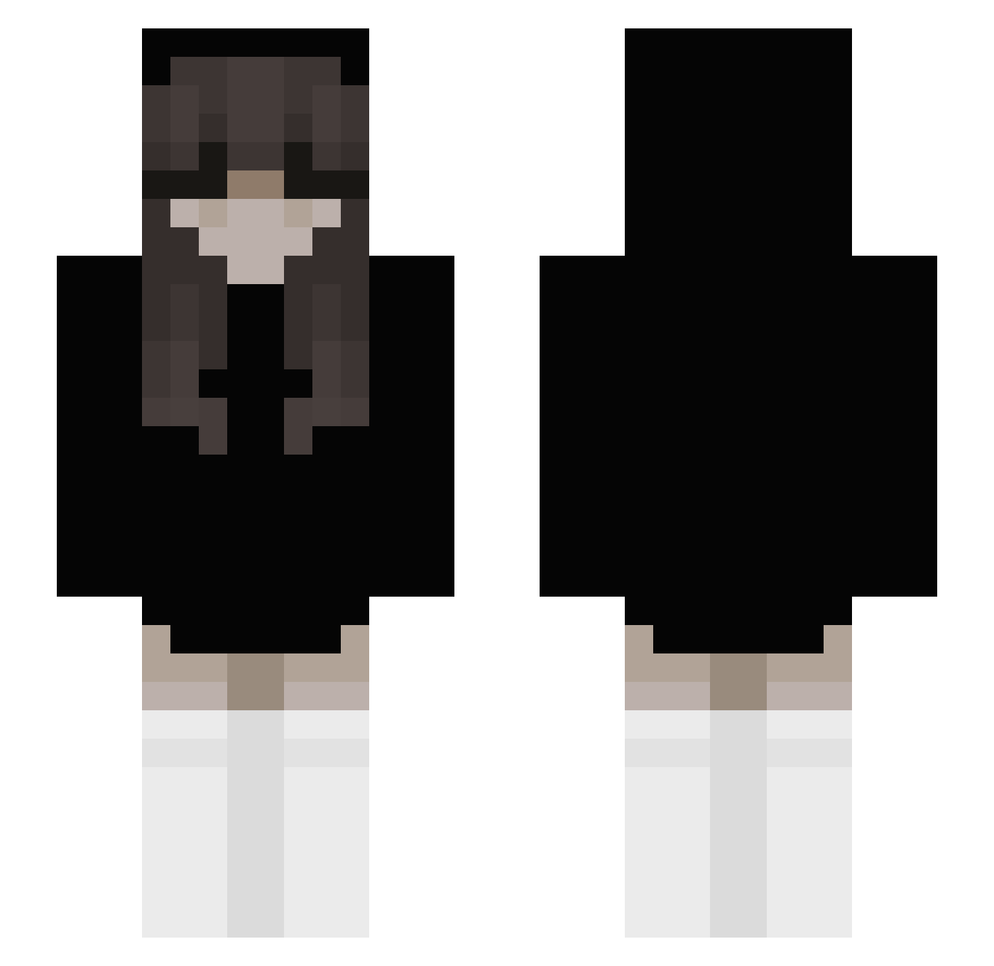 zulina Minecraft skin, front and back view