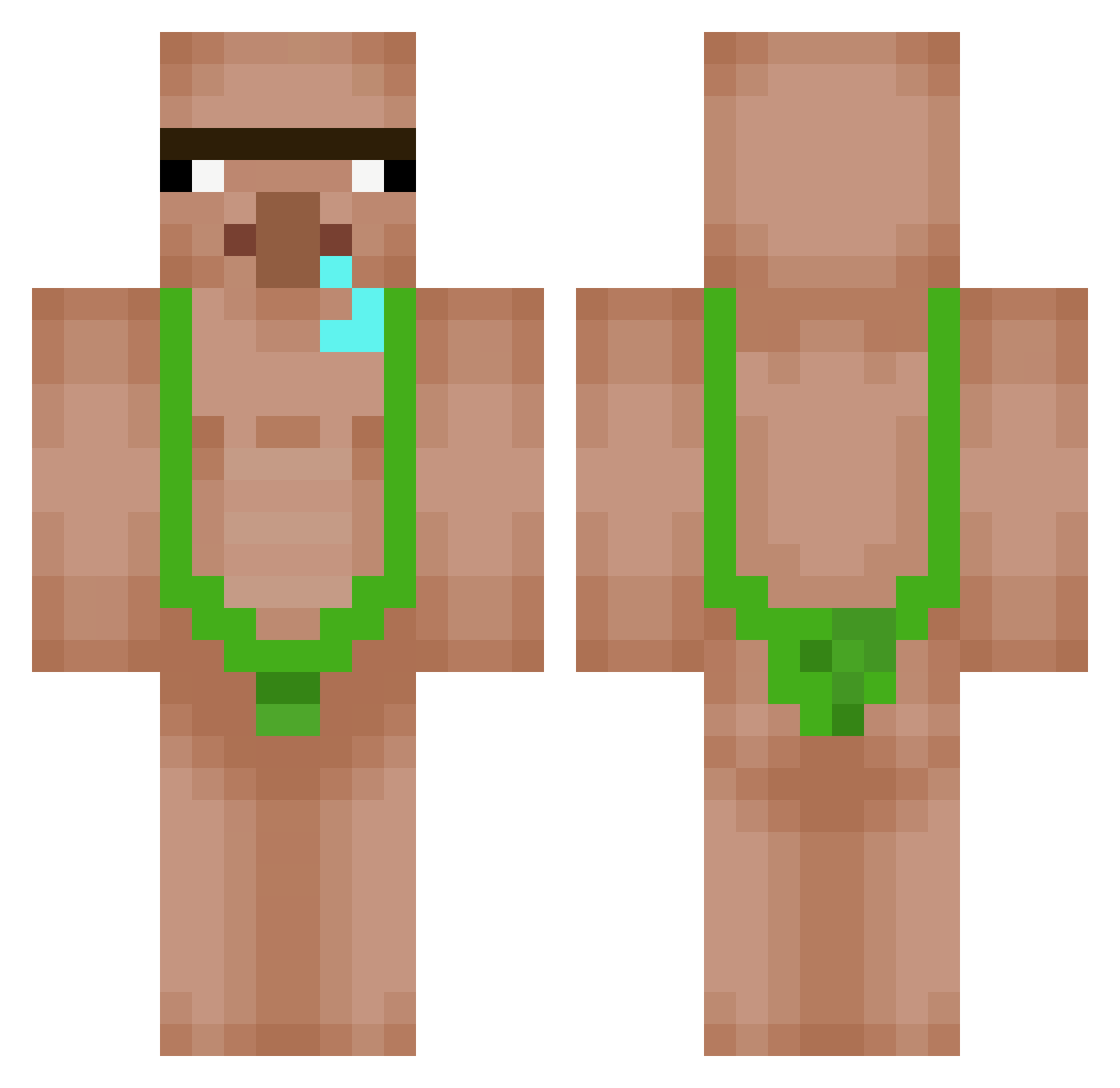 the_dab_king092 Minecraft skin, front and back view