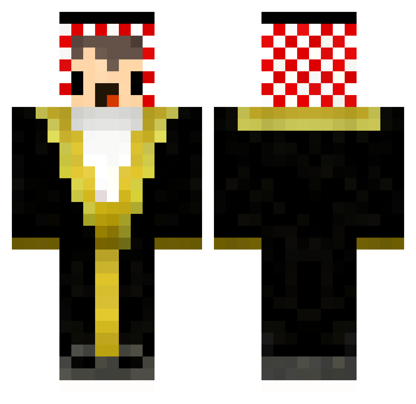 EC_Hibo Minecraft skin, front and back view