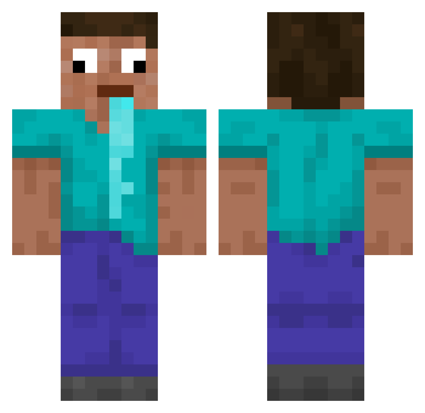 tzatziki007 Minecraft skin, front and back view