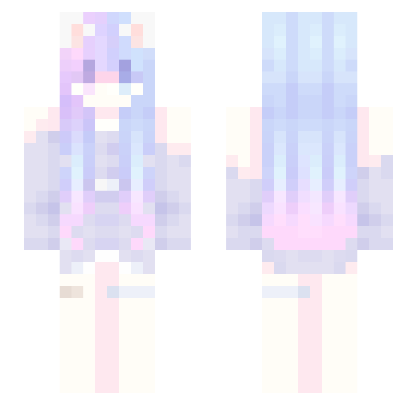 SpentFish4 Minecraft skin, front and back view