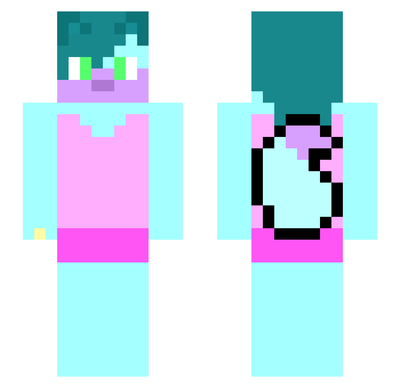SylverSkylarVee Minecraft skin, front and back view