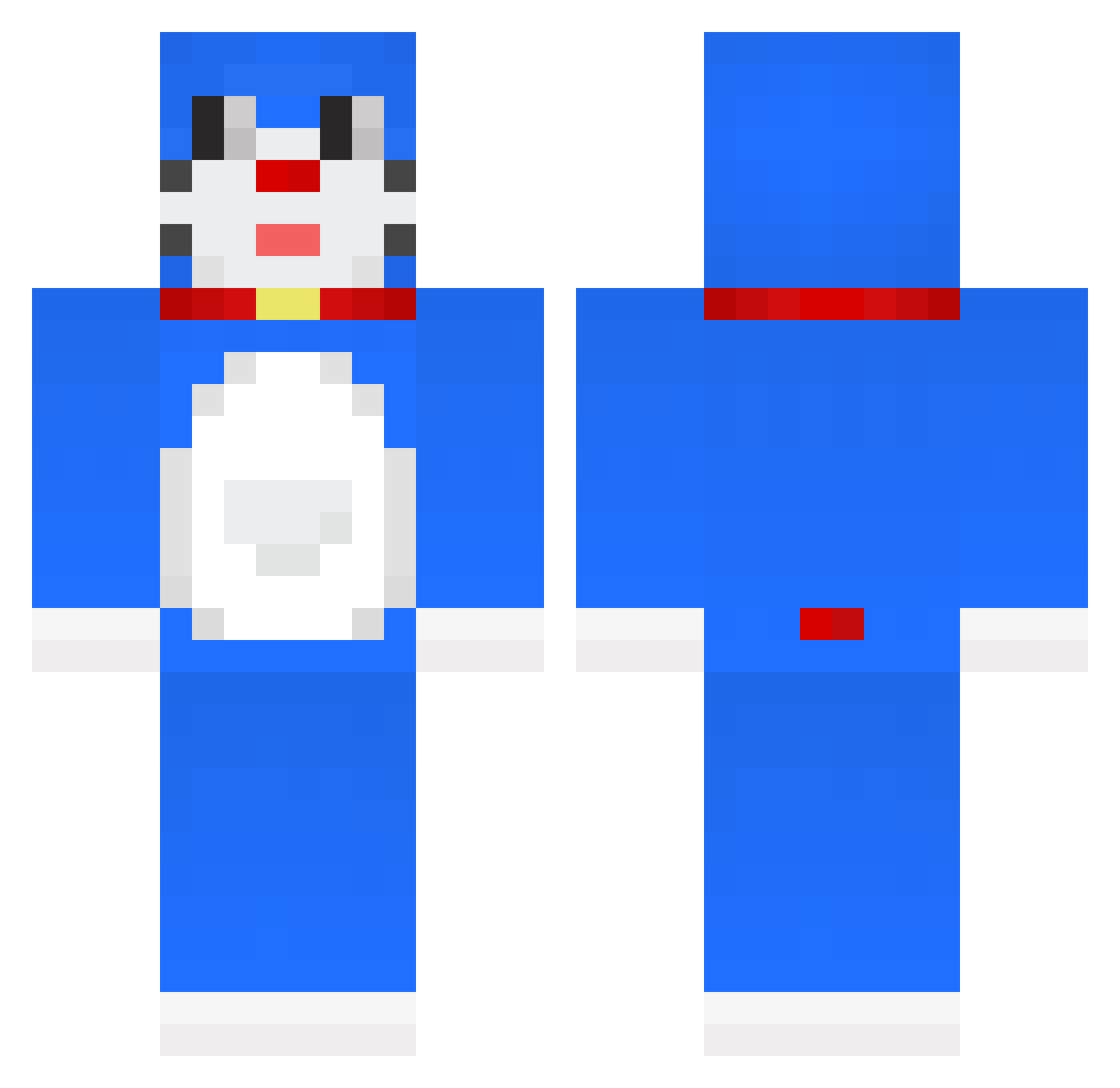 falldamage_fps Minecraft skin, front and back view