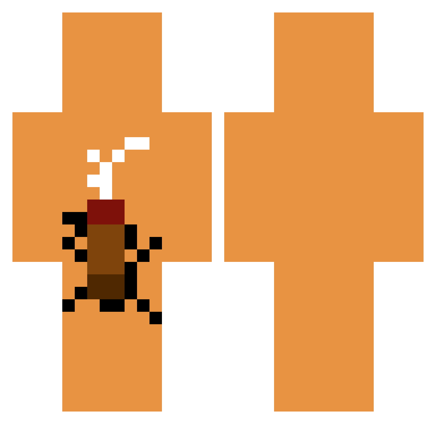 GANGGROUP Minecraft skin, front and back view