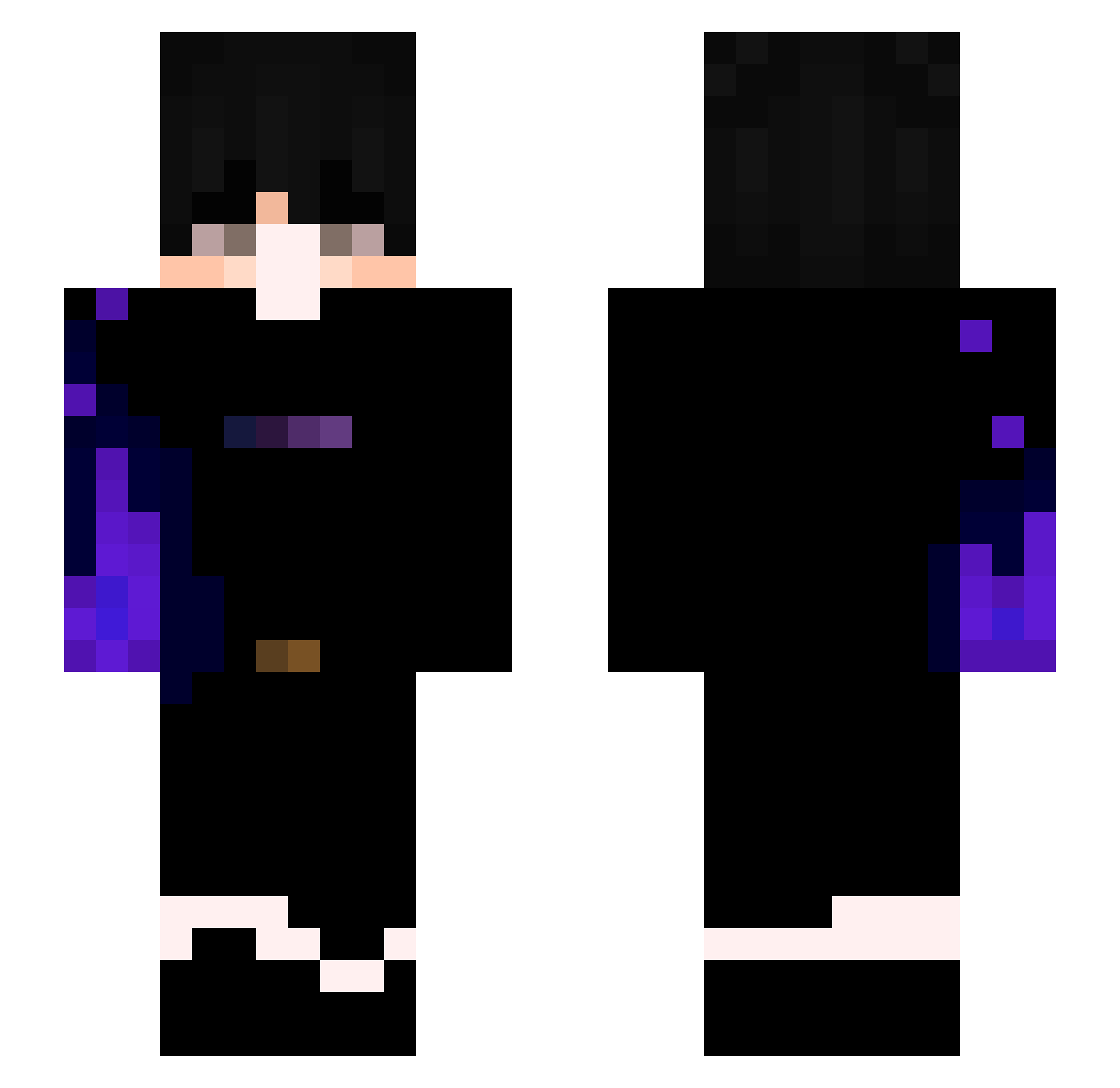 sv1trix Minecraft skin, front and back view