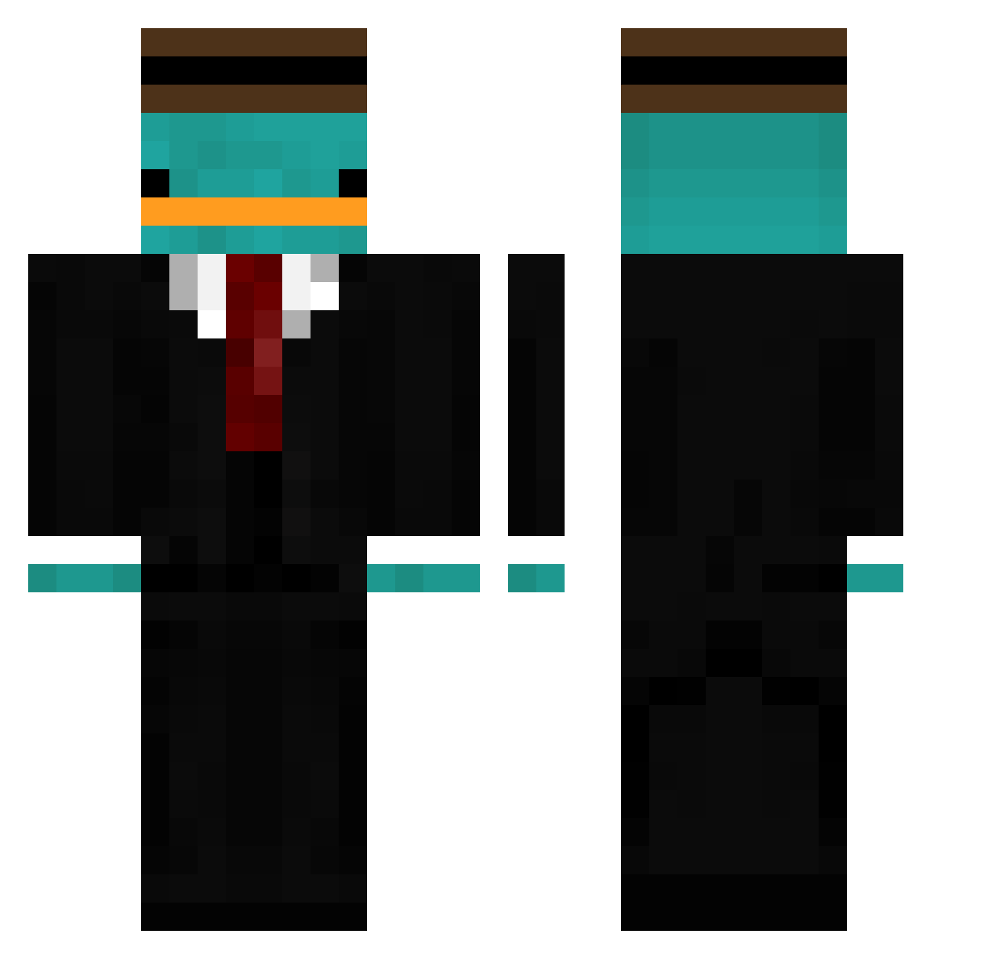 Kiyazuya Minecraft skin, front and back view
