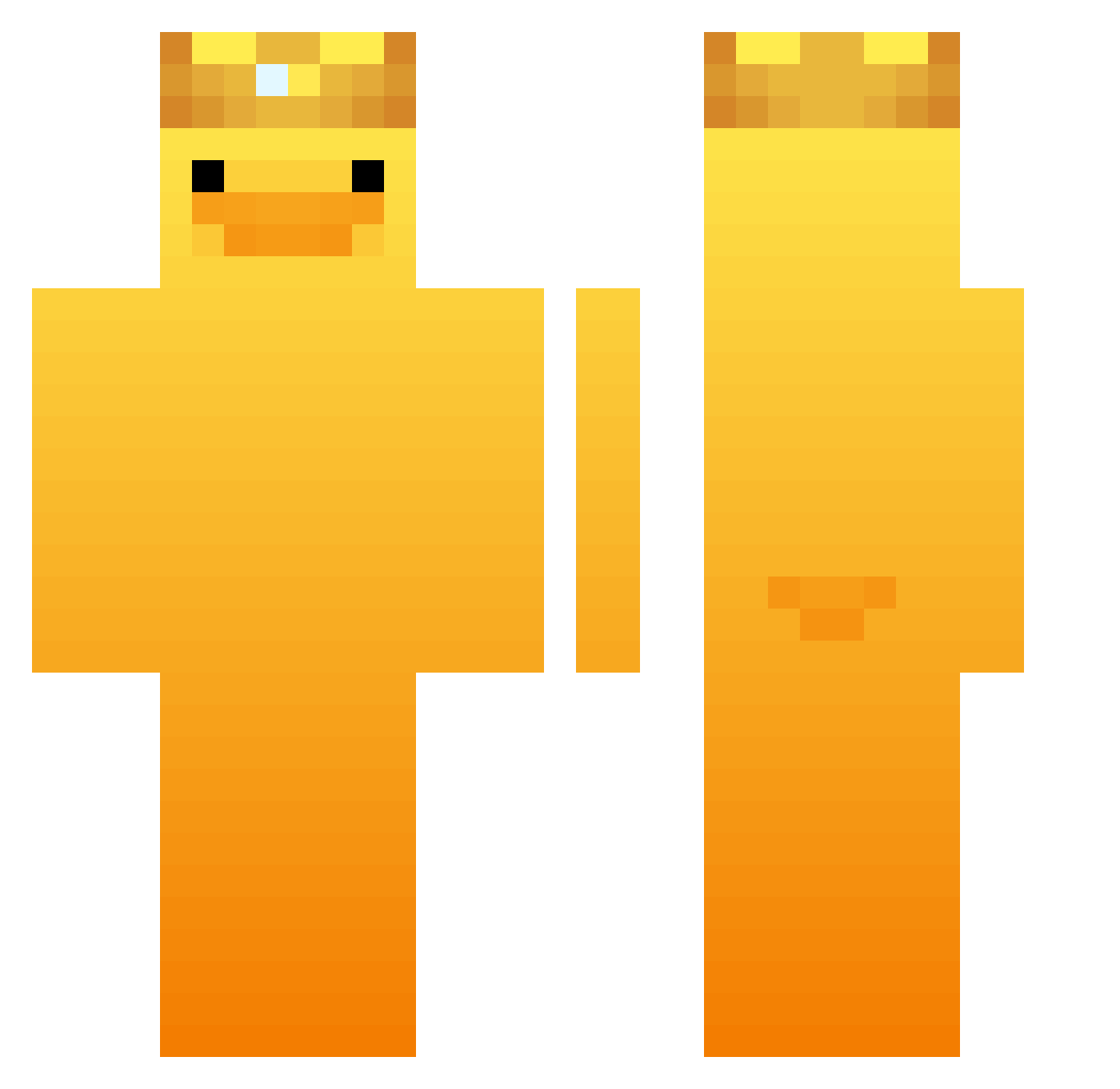 Ch1nita Minecraft skin, front and back view
