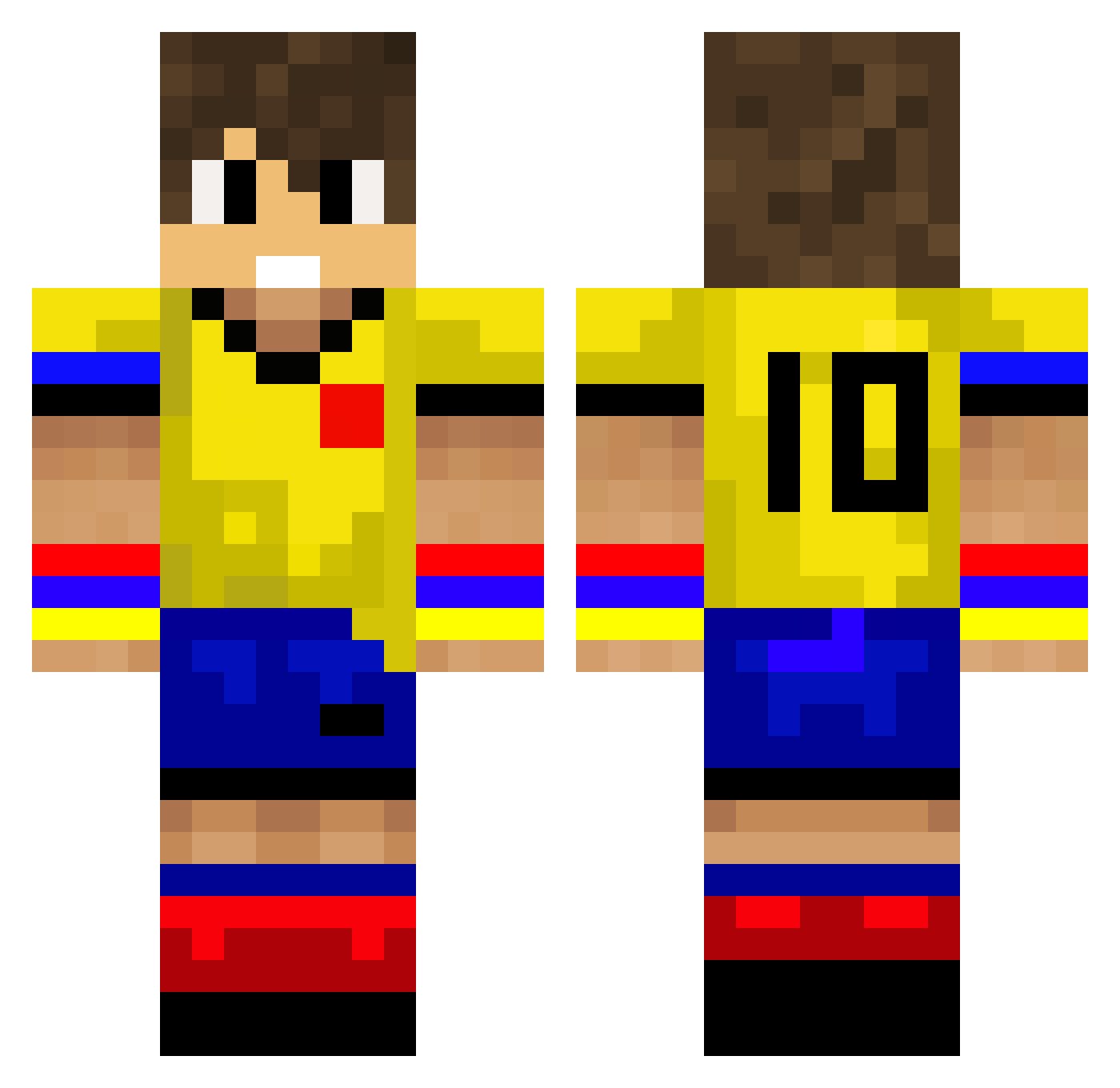 Vekz3373 Minecraft skin, front and back view