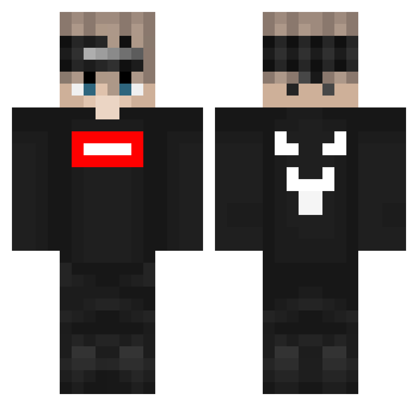 Sovietz Minecraft skin, front and back view