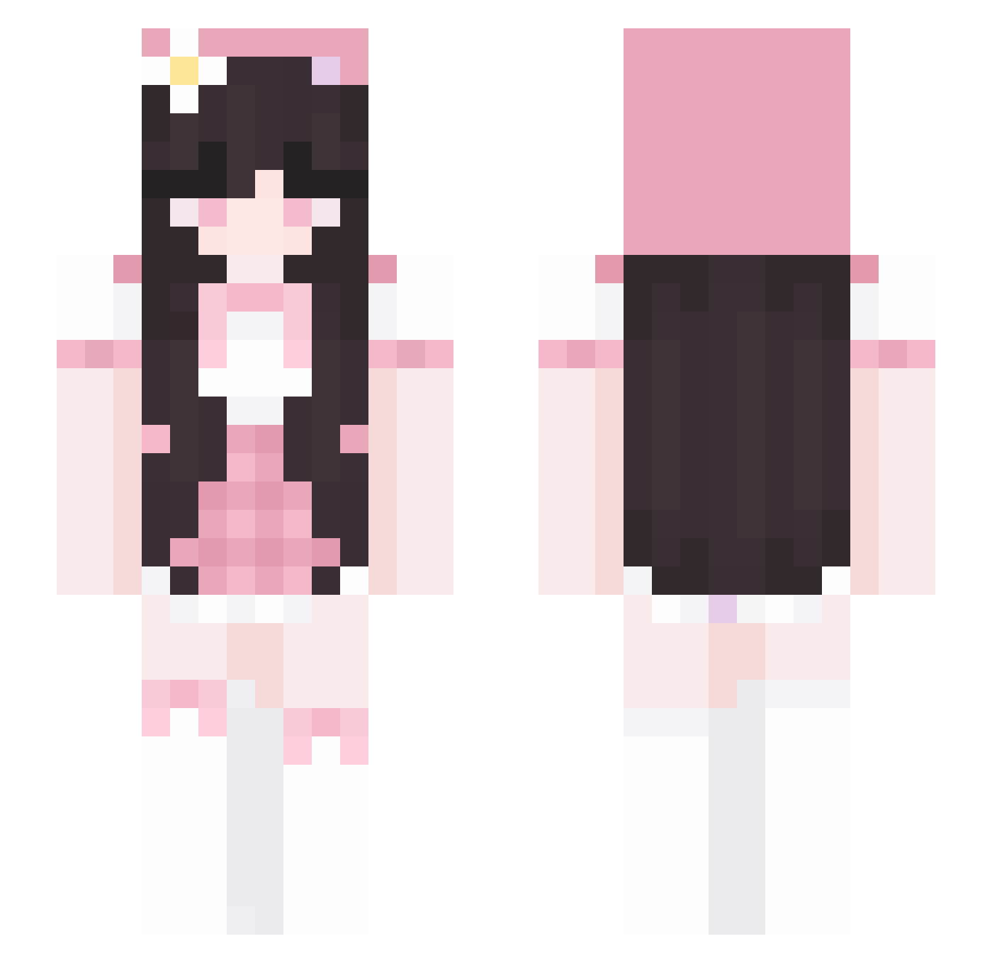 TiramiChu Minecraft skin, front and back view