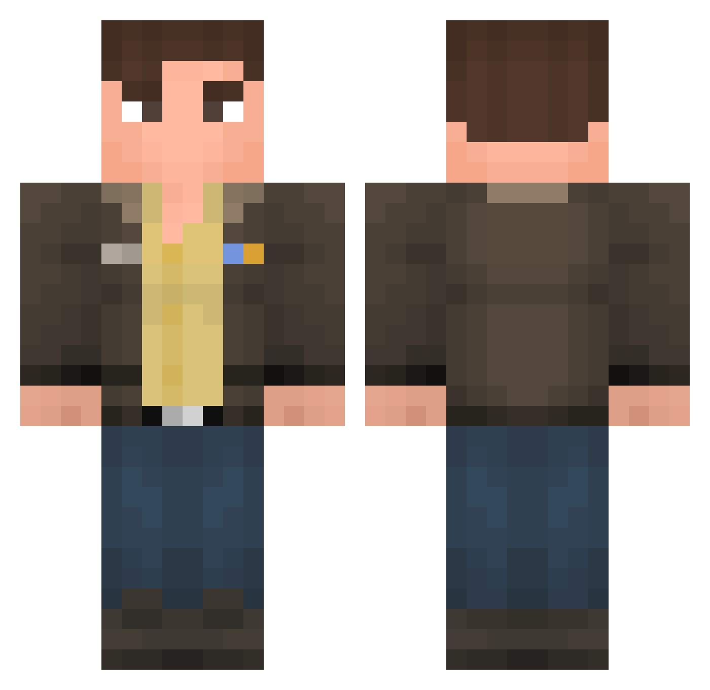 LuckyBeast101 Minecraft skin, front and back view