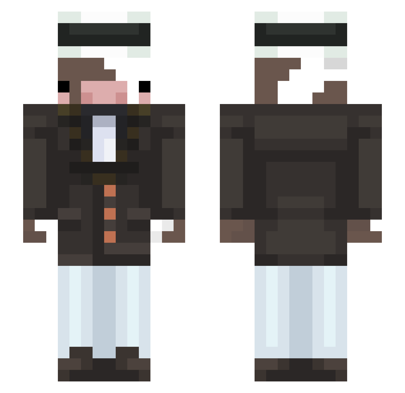 moozan Minecraft skin, front and back view