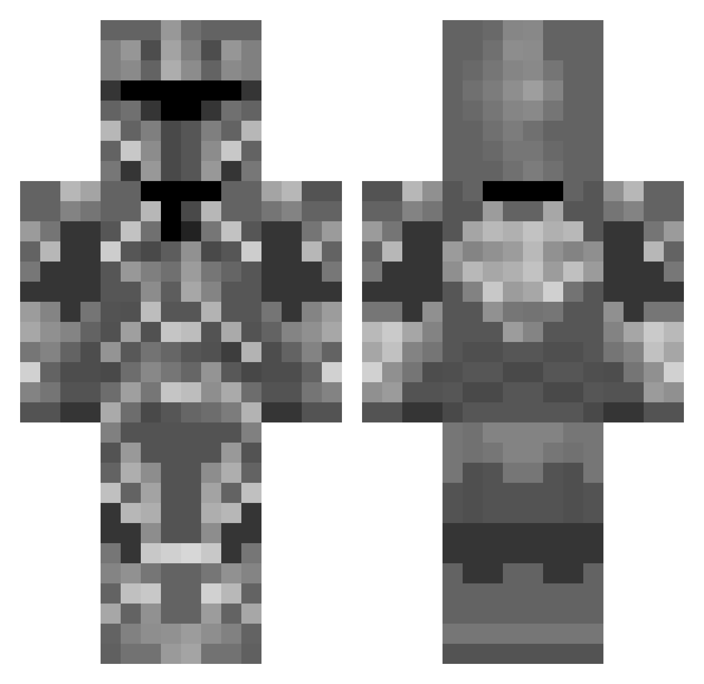 ProficuousMC Minecraft skin, front and back view