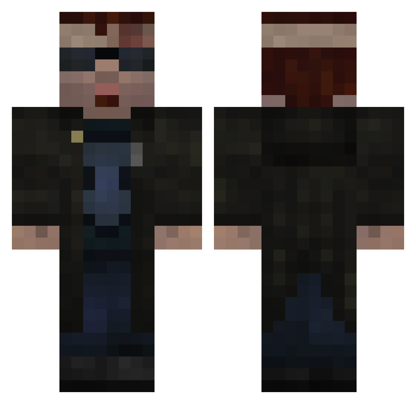 Stalinism Minecraft skin, front and back view