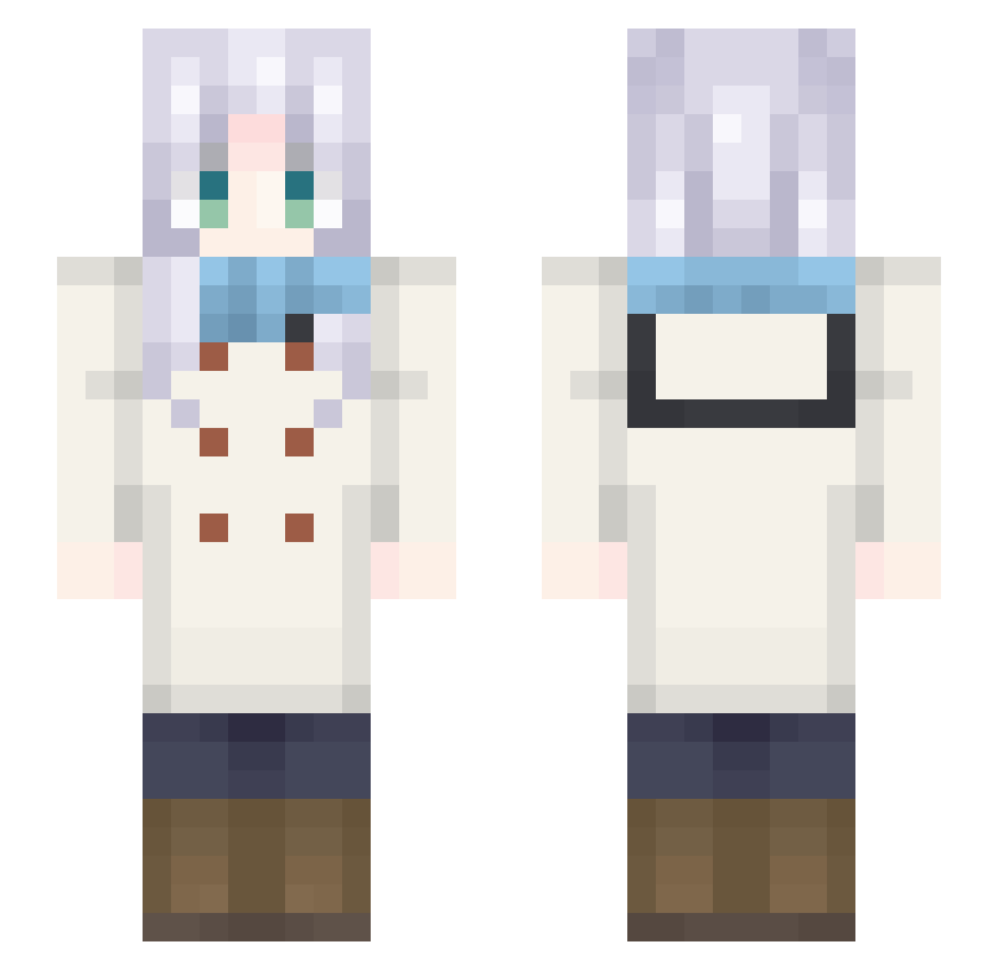 Frieren_sama0 Minecraft skin, front and back view