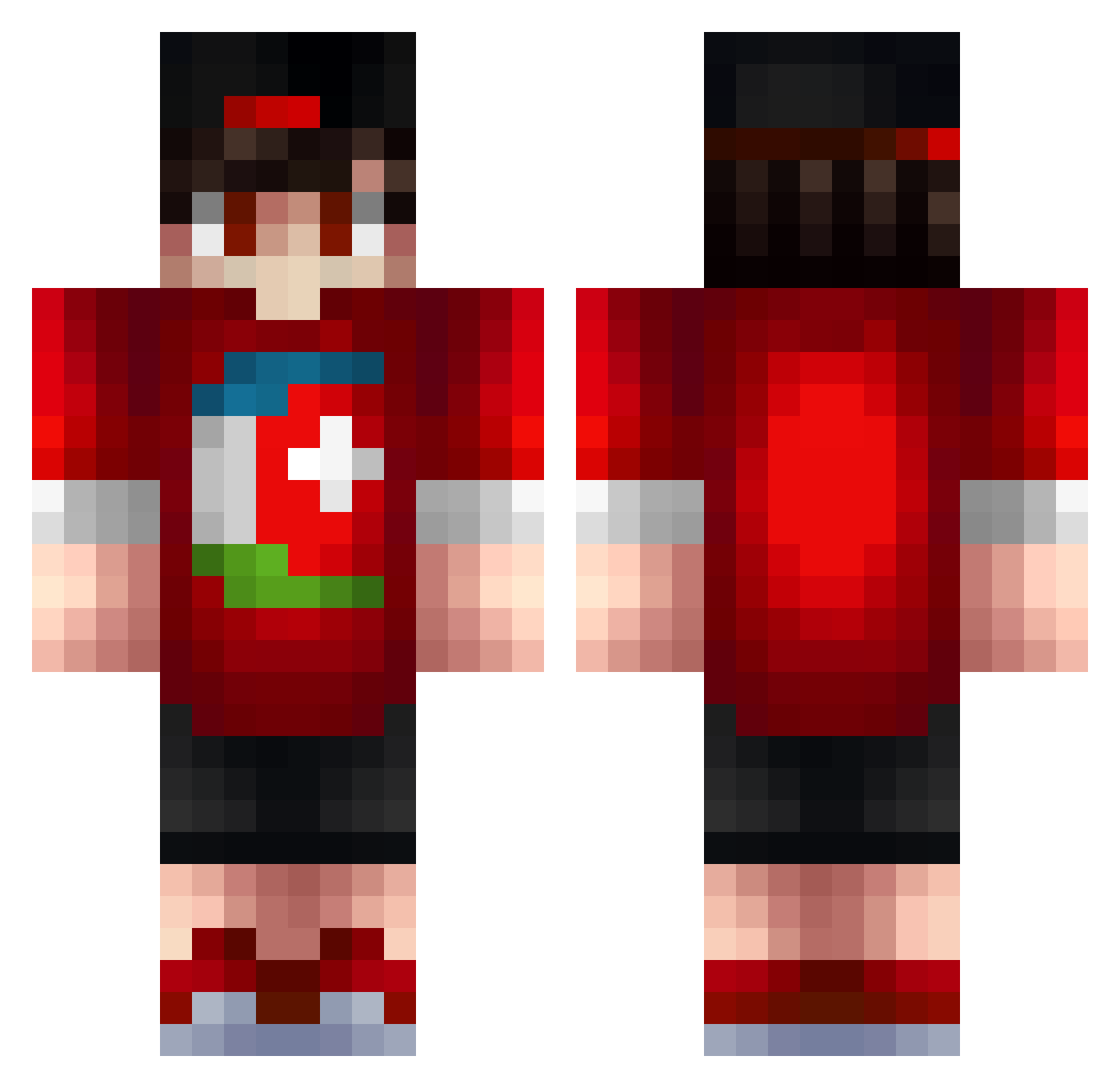 SamirRekt Minecraft skin, front and back view