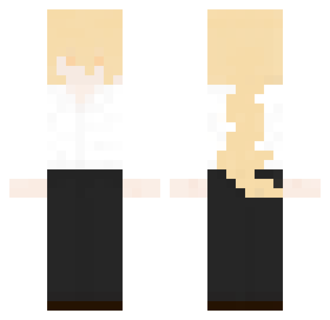 PrideVT Minecraft skin, front and back view