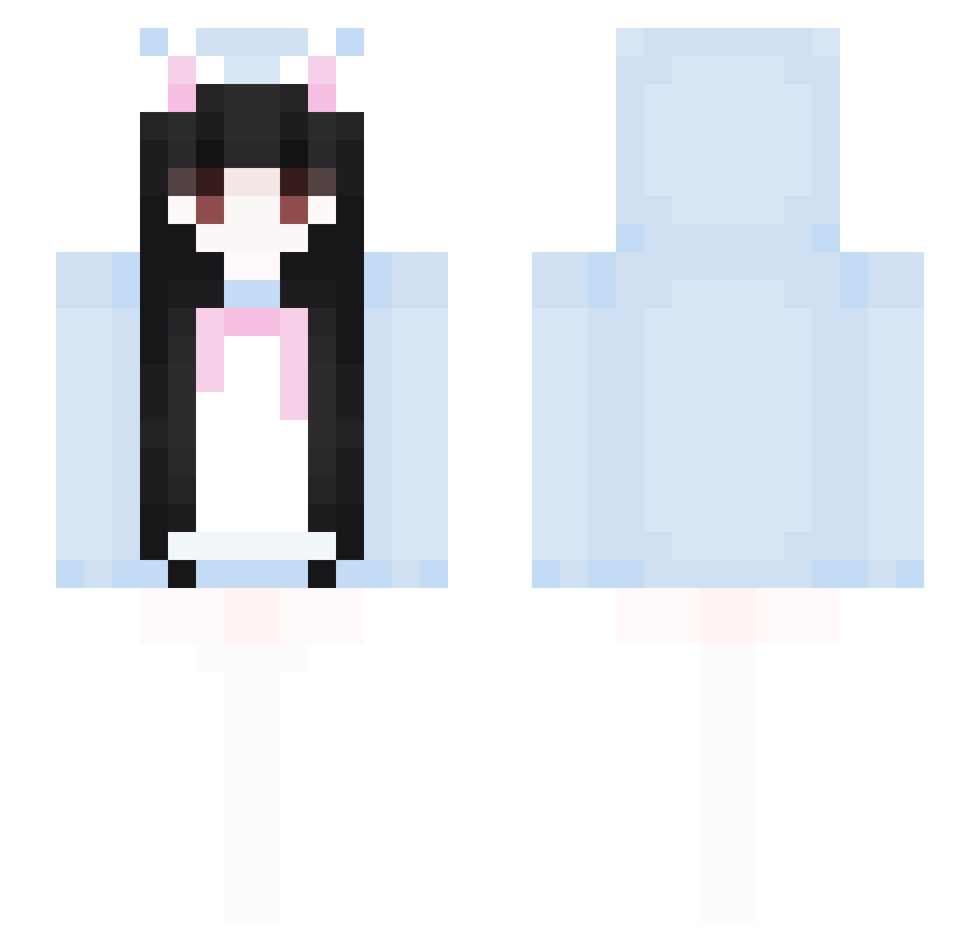 yamaryna Minecraft skin, front and back view