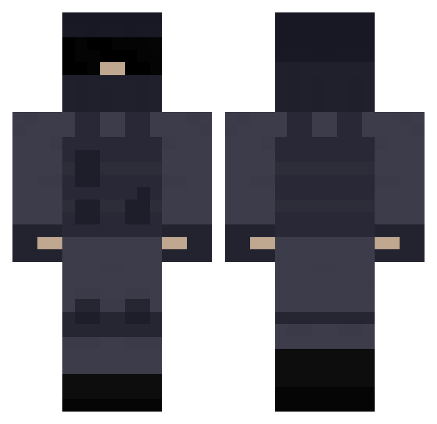 Dominix_5311 Minecraft skin, front and back view