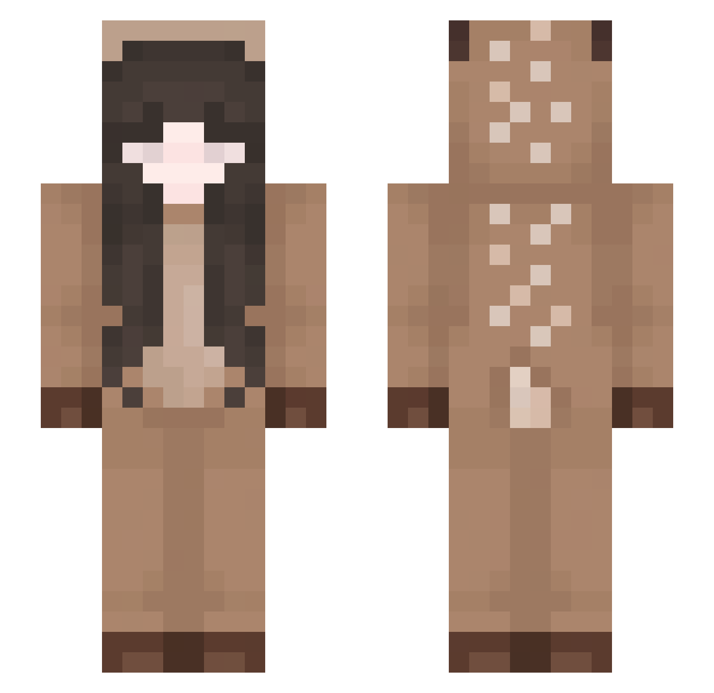 stefilix Minecraft skin, front and back view