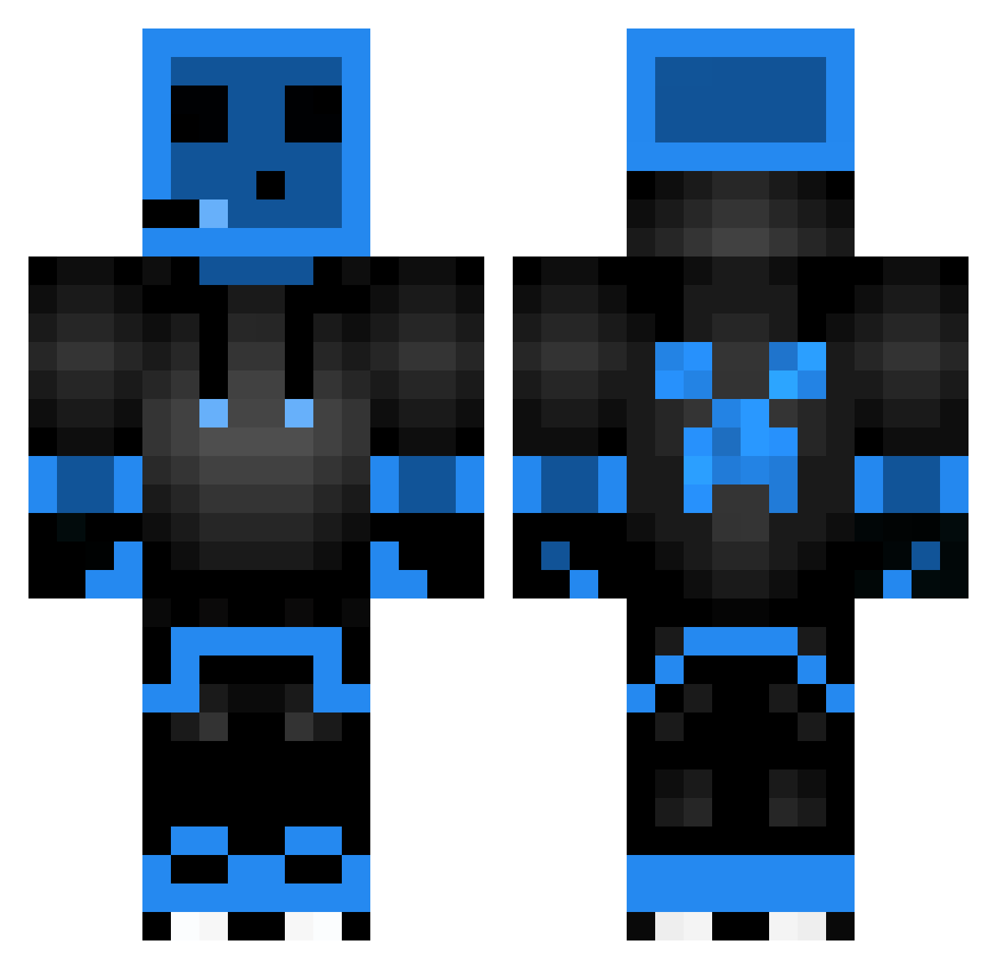 Snowie2007 Minecraft skin, front and back view
