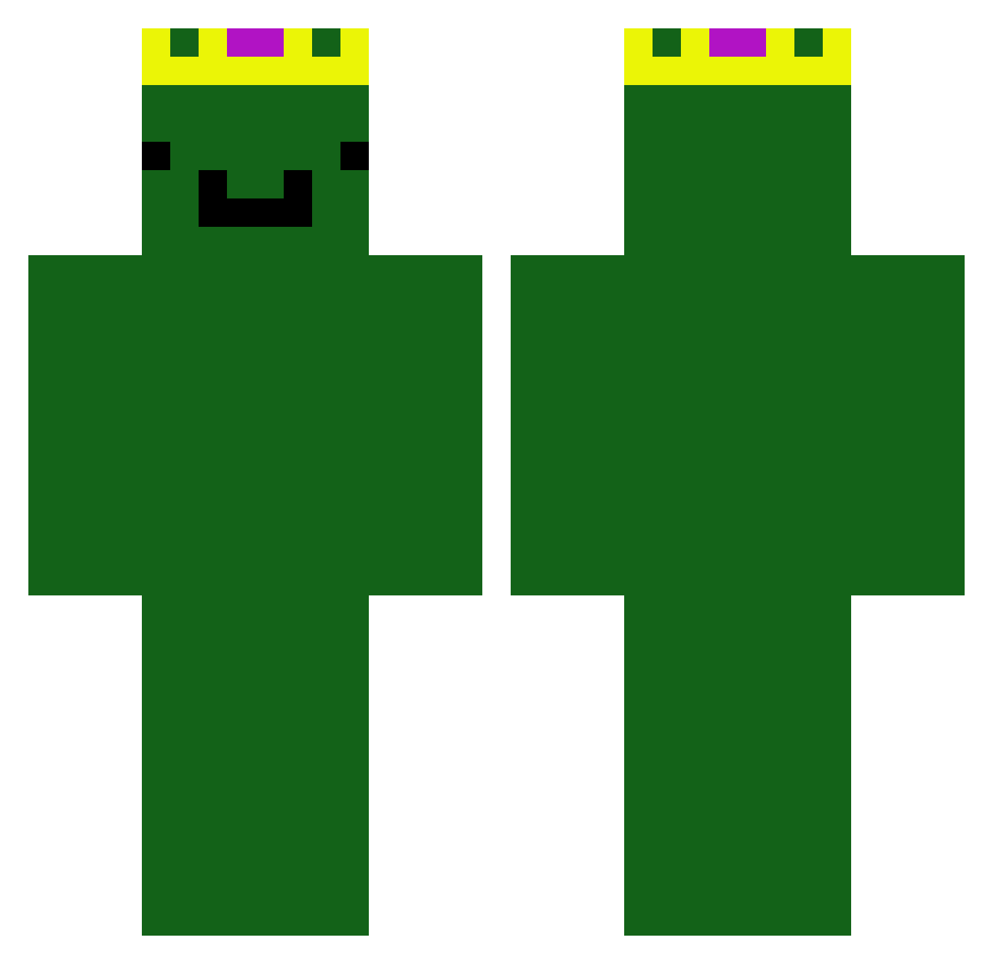 ZlotyPiczu Minecraft skin, front and back view