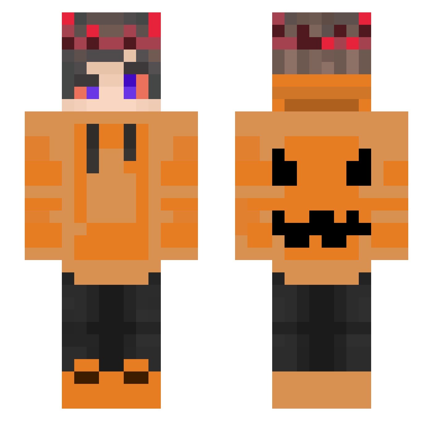 ___Bull3t___ Minecraft skin, front and back view