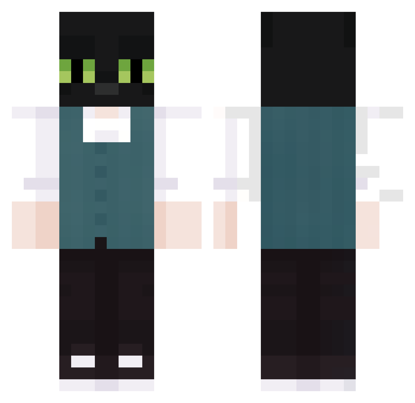 firefoxwaybetter Minecraft skin, front and back view