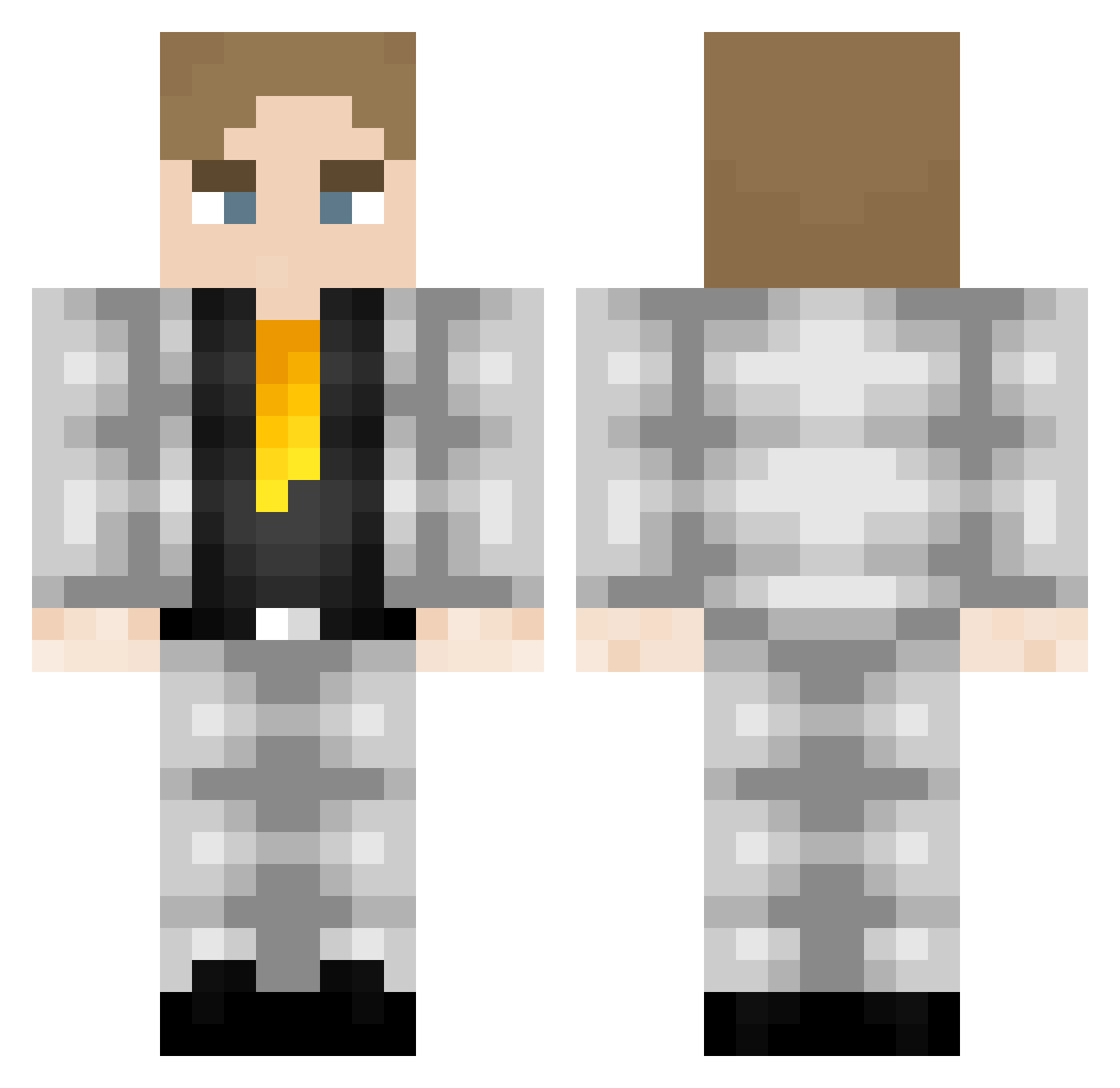 SYJL Minecraft skin, front and back view