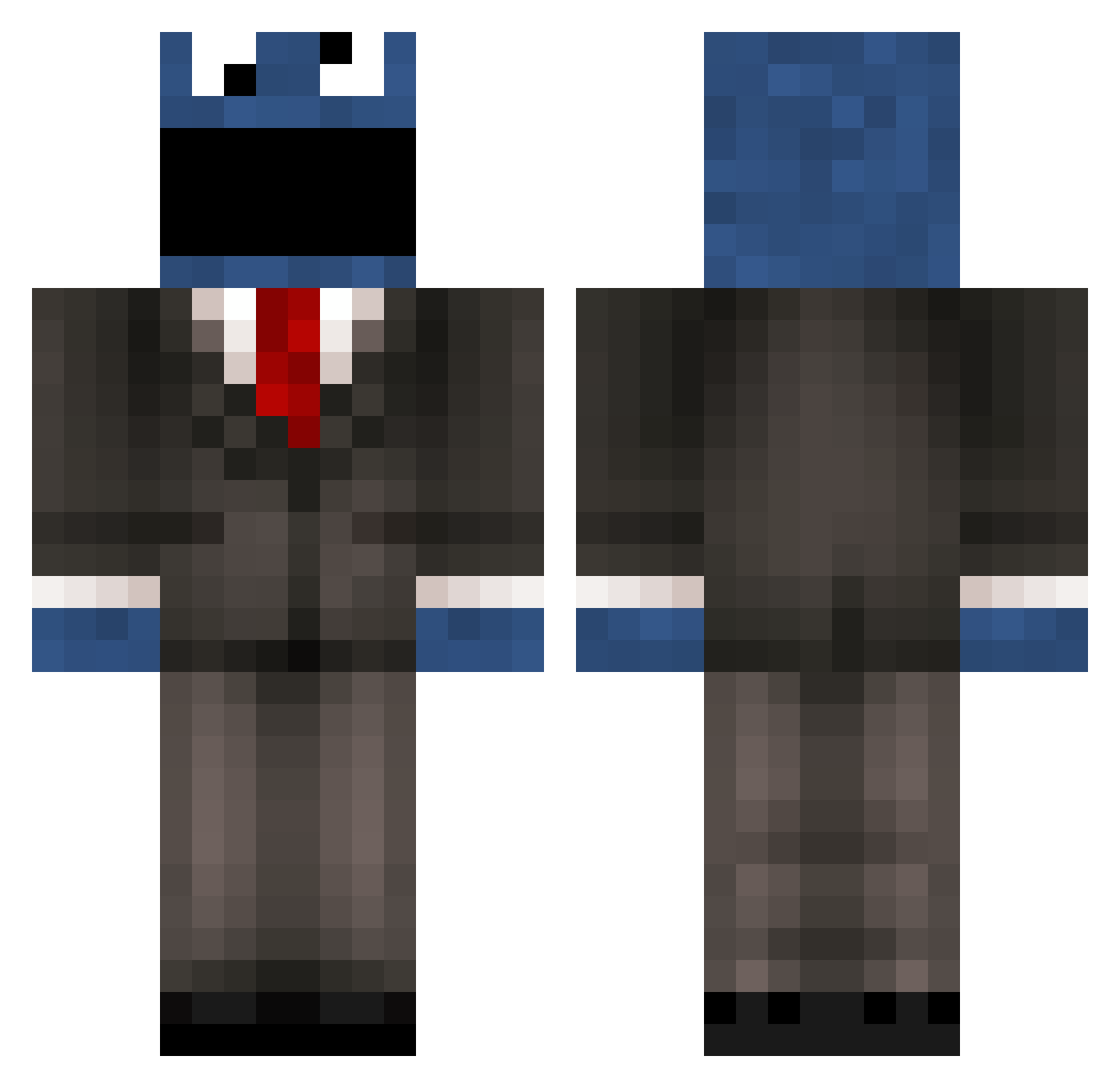xXMihneaXx Minecraft skin, front and back view