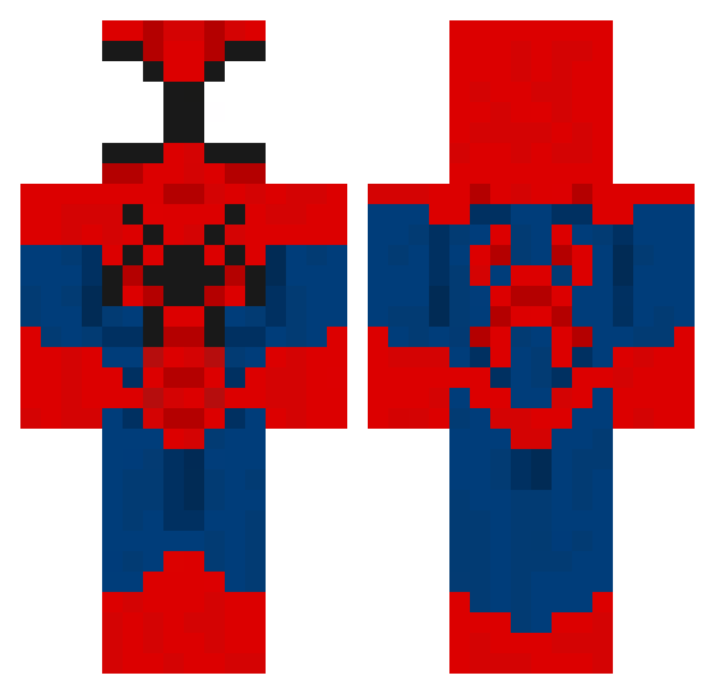txauto Minecraft skin, front and back view