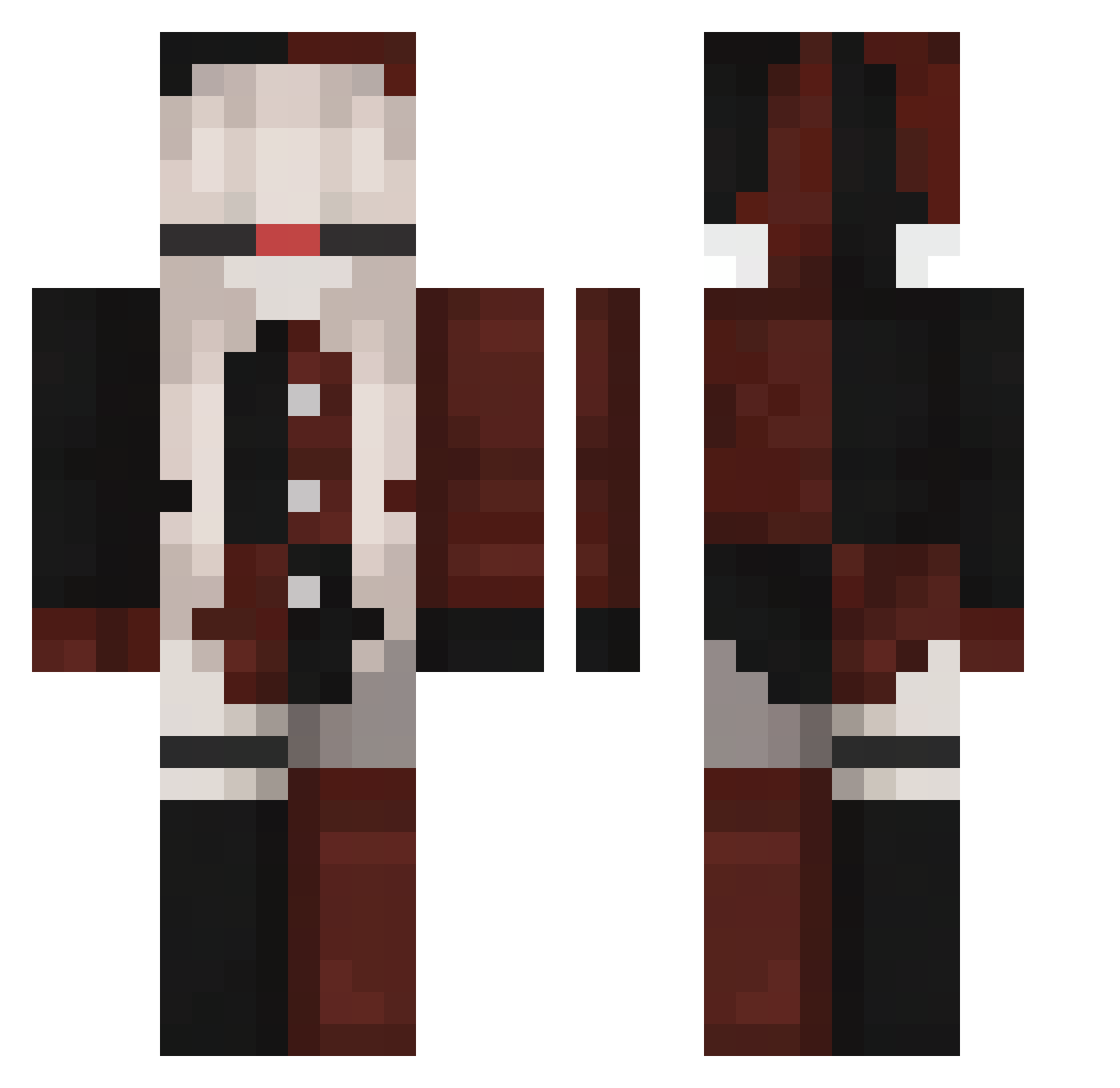 CallMeSeres Minecraft skin, front and back view