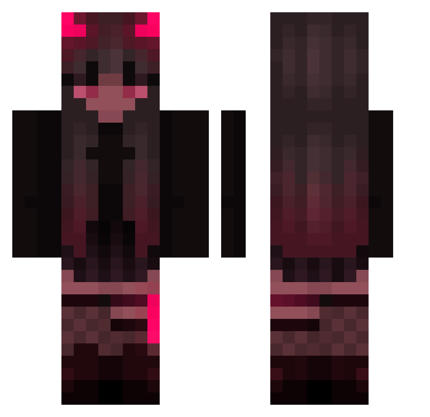 xjilio123 Minecraft skin, front and back view