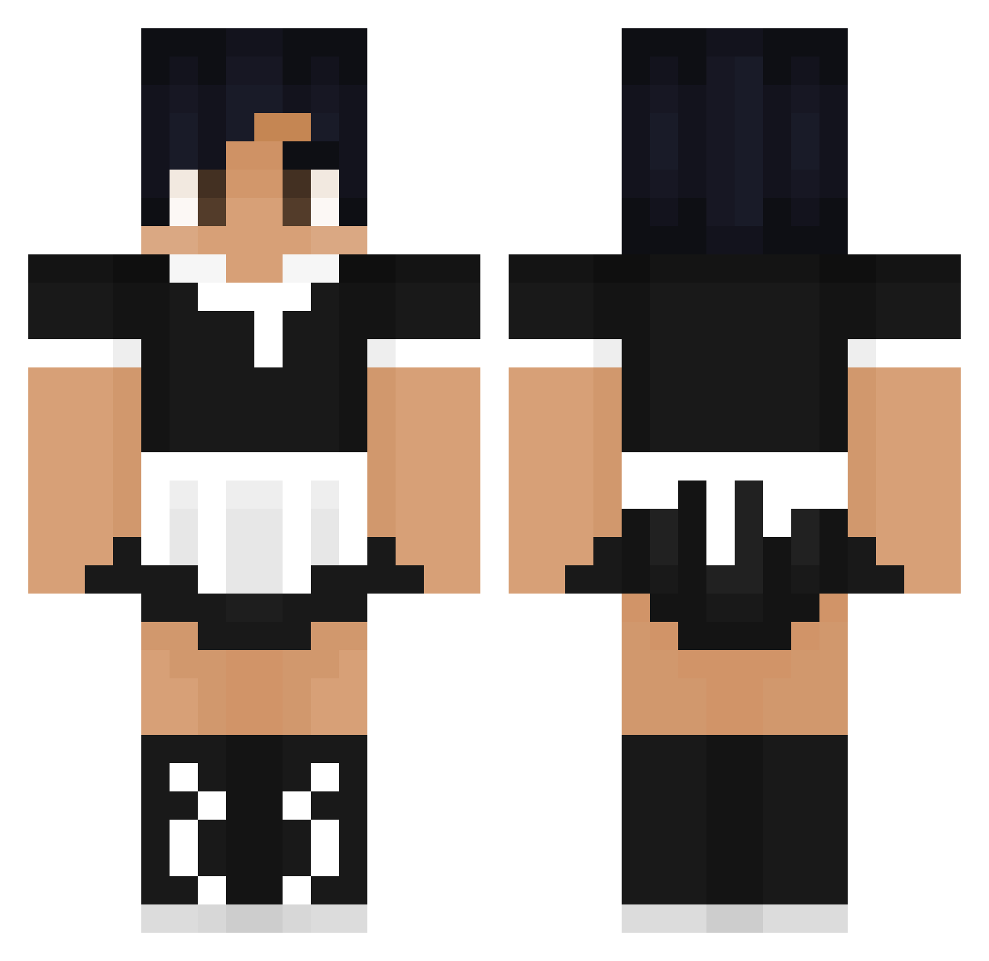 YourOneTrueGod Minecraft skin, front and back view