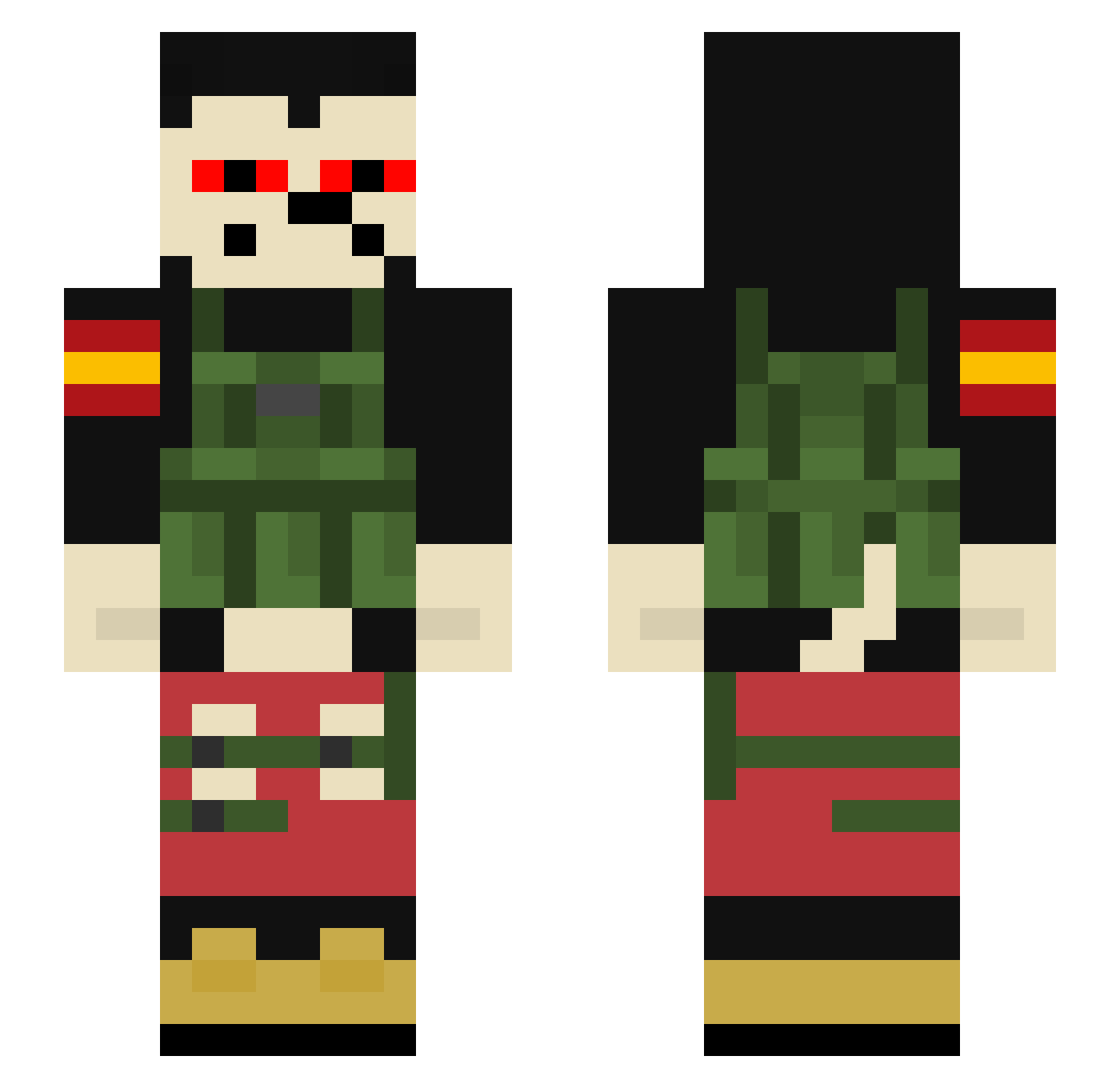 R3N4_ Minecraft skin, front and back view