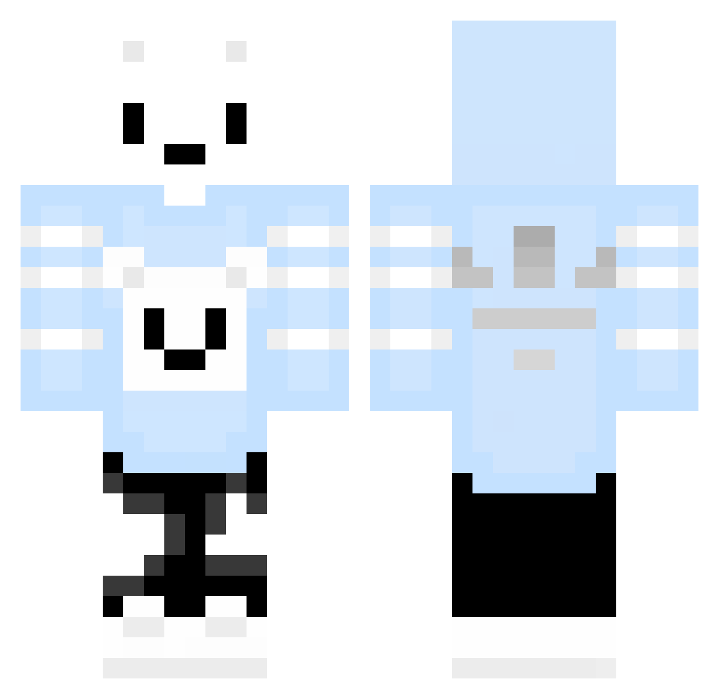 mangonectarine Minecraft skin, front and back view