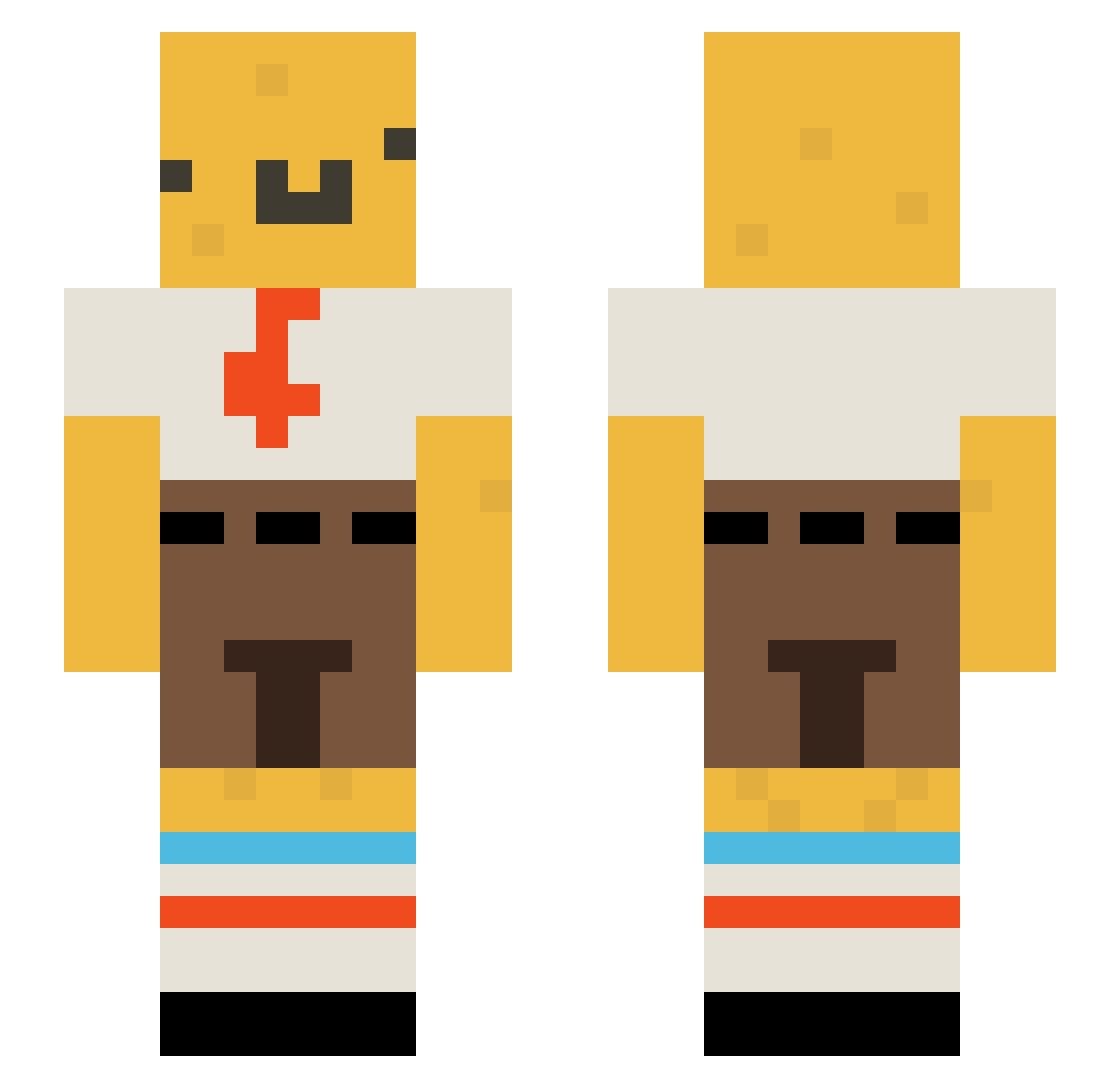 Rose_0123 Minecraft skin, front and back view
