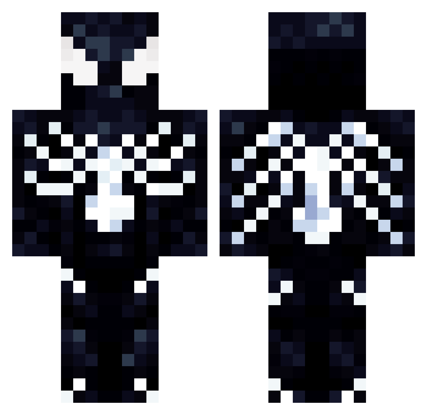 Sp1der_X Minecraft skin, front and back view